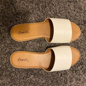 Sandals White with Wide Strap